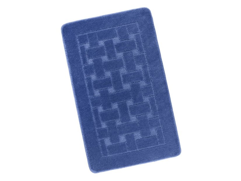 Koupelnová předložka 60x100 Obdélníky modré