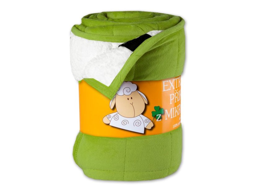 Prošívaná deka Ovečka 590g kiwi/bílá 150x200