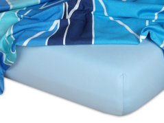 Jersey prostěradlo 90x220 EXCLUSIVE světle modré