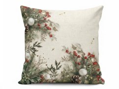 Vánoční dekorační polštářek 40x40 Cesmína