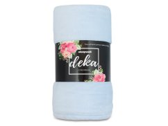 Luxusní mikroplyšová deka ME UNI SLEEP 150x200 Světle modrá 300g