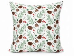 Vánoční povlak na polštářek 40x40 Šišky