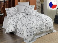 Prodloužené povlečení bavlna EXCLUSIVE Butterfly white 70x90, 140x220