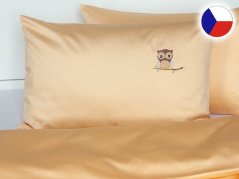 Luxusní dětské povlečení do postýlky 40x60, 90x135 TOPAS Písková sovička