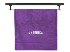 Osuška pro sportovce se jménem 70x140 fialová