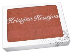 Dárková sada ručník + osuška se jménem Ratanika terakota