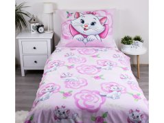 Dětské bavlněné povlečení Marie Cat pink 03 70x90, 140x200