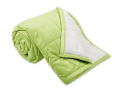 Prošívaná deka Ovečka 590g pistácie/bílá 150x200