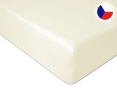 Prostěradlo jersey smetanové 160x200