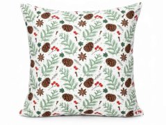 Vánoční povlak na polštářek 40x40 Šišky