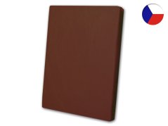 Bavlněné prostěradlo s gumou tmavě hnědé 90x200