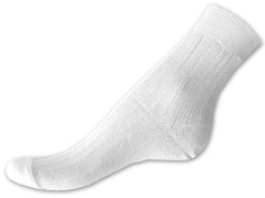 Bambusové ponožky s lycrou 41/42 Žebro bílé