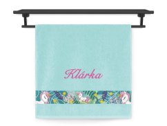 Ručník se jménem NA PŘÁNÍ 50x100 Jednorožec mint