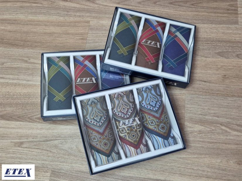 Dárkové pánské kapesníky Jan B 3ks