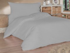 Povlečení bavlněný satén 140x200, 70x90 Proužek šedý