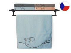 Luxusní froté osuška 70x140 TERRY FLORAL DANCE 500g šedá