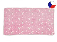Svítící deka mikroplyš SLEEP WELL 150x200 Hvězdy růžové