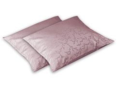 Damaškový dekorační polštářek 40x40 EXCELLENT TENCEL Větvičky starorůžové