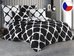 Povlečení bavlna EXCLUSIVE 70x90, 140x200 Noir černobílé DUO
