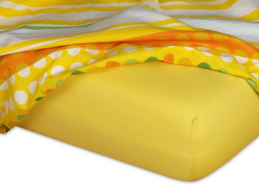 Jersey prostěradlo 120x200 EXCLUSIVE tmavě žluté 