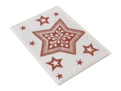 Malý kuchyňský ručník 35x50 ZARA 450g Vánoční perníková hvězdička hnědobílá