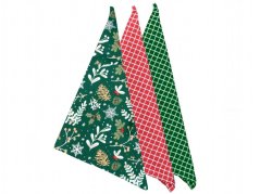 Vánoční utěrky bavlněné Větvičky 25800 3ks