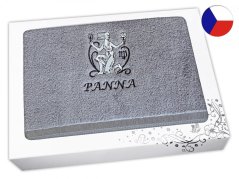 Luxusní dárkové balení ručníku Znamení Panna šedá/šedá