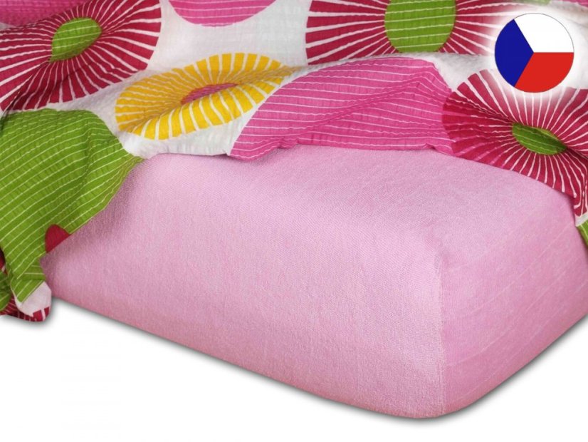 Froté prostěradlo 120x220 EXCLUSIVE starorůžové