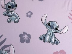 Dětské bavlněné prostěradlo s potiskem 90x200 Lilo a Stitch pink