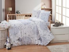 Povlečení do postýlky krep Zvířátka v zahradě 45x60, 90x135