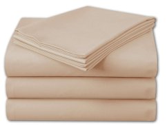 Bavlněné prostěradlo na jednolůžko 150x240 Béžové