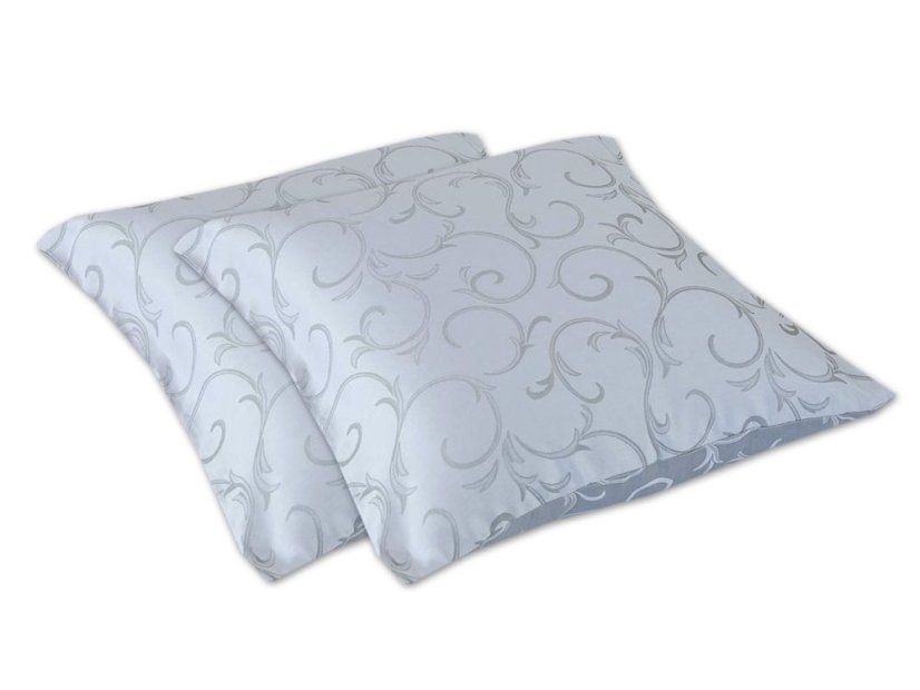 Damaškový dekorační polštářek 40x40 Ornella šedá DUO