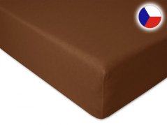 Prostěradlo jersey tmavě hnědé 160x200