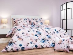 Krepové povlečení KOMFORT Bloom elegance pudrová 70x90, 140x200