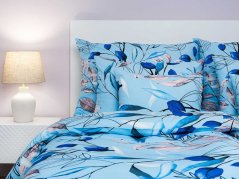 Povlečení flanel Milaya modrá 2x 70x90, 240x200