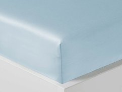 Luxusní saténové prostěradlo 90x200 TENCEL Bledě modré