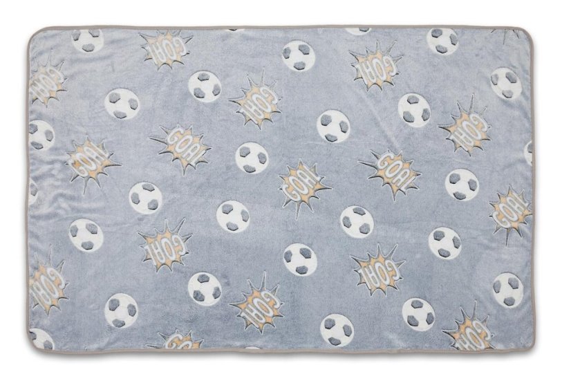Dětská svítící deka mikroplyš 290g SLEEP WELL 100x150 Fotbal