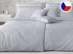 Vánoční povlečení damašek EXCELLENT 70x90, 140x200 DIAMANT Sněhové vločky světle šedé