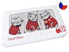 Vánoční dárkové balení utěrek Kočky s norským vzorem