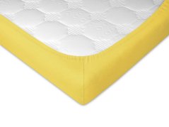Jersey prostěradlo 90x220 EXCLUSIVE tmavě žluté