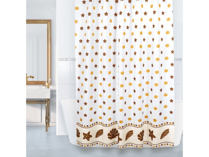 Sprchový závěs do koupelny 180x200 Mušle