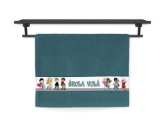 Dětský ručník RUJANA 30x50 Škola volá smaragdová