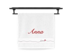 Ručník se jménem NA PŘÁNÍ 50x100 Love bílé