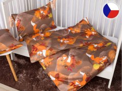 Luxusní dětské povlečení do postýlky 40x60, 90x135 GEON Lištičky podzim