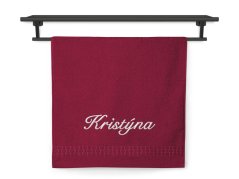 Osuška SE JMÉNEM 70x140 Ratanika bordó