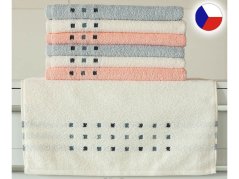 Luxusní ručník 50x100 TERRY KOSTKY 500g smetanové