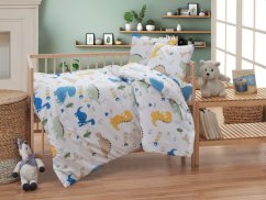 Dětské povlečení do postýlky bavlna Dinosaurus 45x60, 90x135
