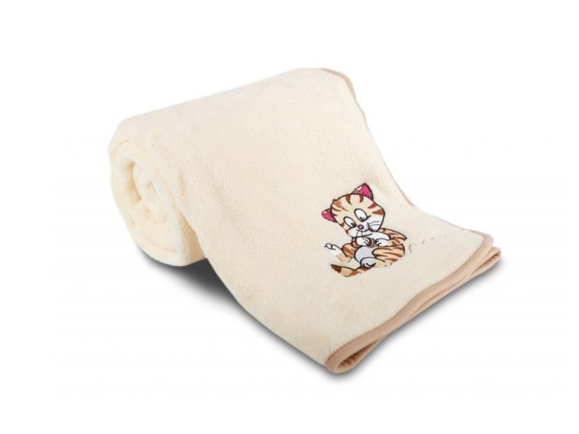 Dětská deka 75x100 SLEEP Koťátko měsíční třpyt