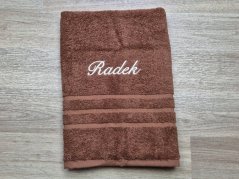 Osuška se jménem NA PŘÁNÍ 70x140 Viola hnědá