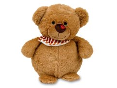 Plyšák pro děti Méďa se šátkem hnědý